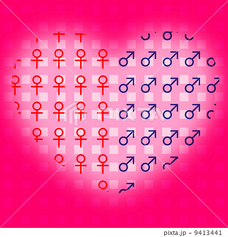 ハートの背景 ♂♀ 9413441