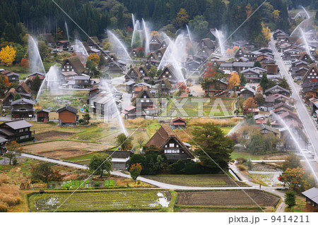 白川郷 一斉放水 白川郷 一斉放水 9414211
