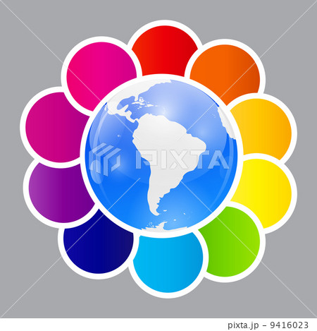 Concept of colorful circular banners for different business desi 9416023