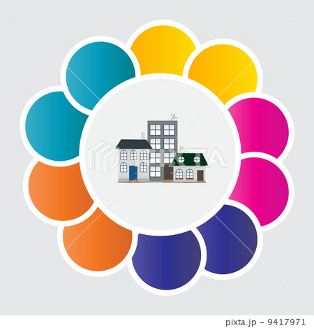 Town infographic template business concept vector illustration 9417971