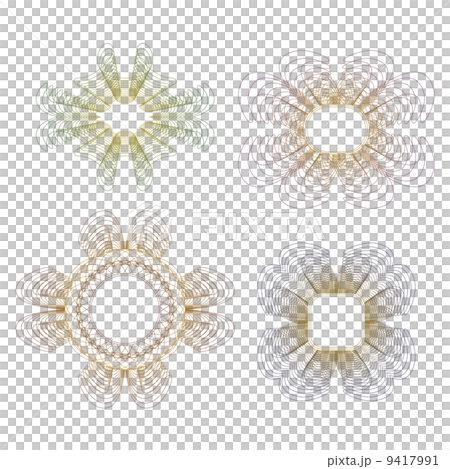 Collection of guilloche rosettes 9417991