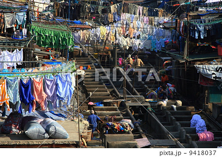 ムンバイドビーゴート洗濯場の風景 9418037