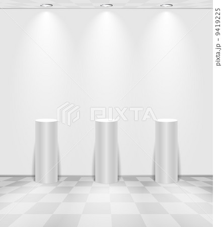 White room with stands 9419225