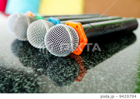 Close up of microphone Close up of microphone 9420704