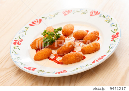 potato balls with sauce potato balls with sauce 9421217