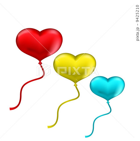 Colourful hearts balloons isolated on white background 9425210