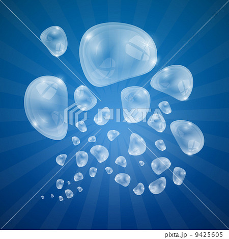 Abstract Vector Bubbles in Blue Water Abstract Vector Bubbles in Blue Water 9425605