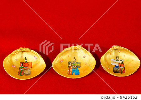 貝殻に描いた雛人形 9426162