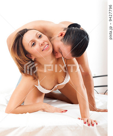 Arab Emirates Couple Hd Sex - Happy adult couple having sex on bed in bedroom... - Stock Photo [9427796]  - PIXTA