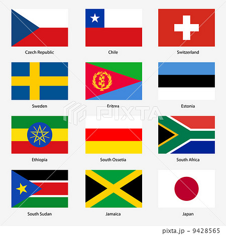 Set  Flags of world sovereign states. Vector illustration. Set n 9428565