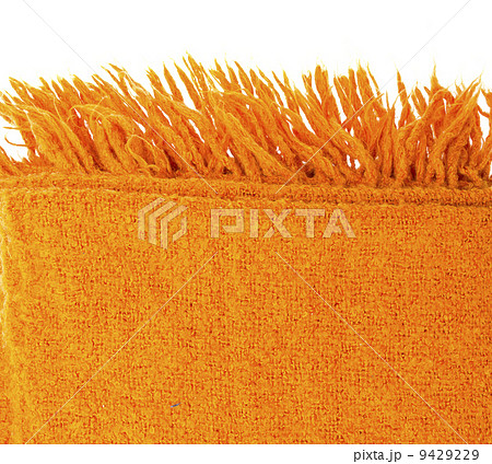 Orange plaid wool over white 9429229