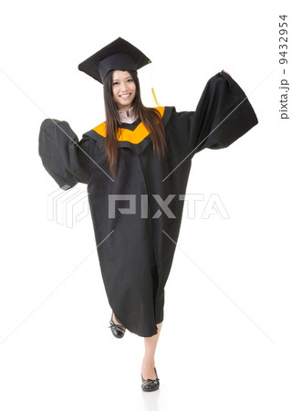 smiling young asian graduation woman 9432954