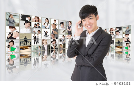 Young businessman talk on phone Young businessman talk on phone 9433131