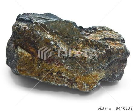 granite rufous natural gray stone isolated on white background ( 9440238