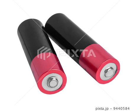 two pink battery (AA) isolated on white background (clipping pat two pink battery (AA) isolated on white background (clipping pat 9440584