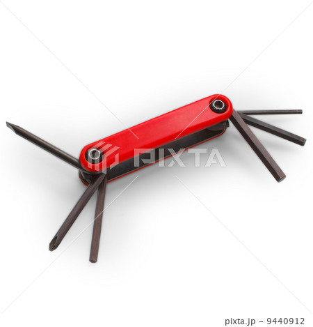 red pocket knife penknife isolated on white background 9440912