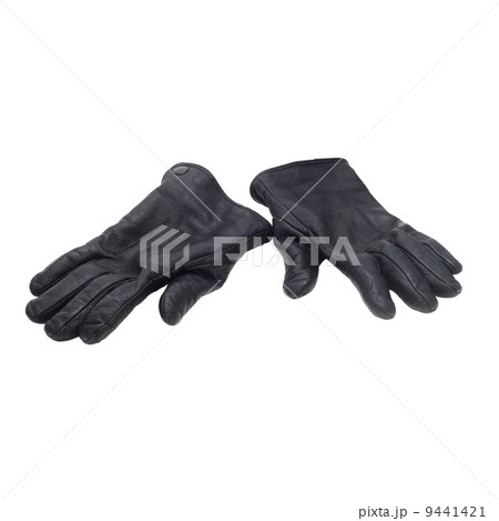 pair black of leather gloves isolated pair black of leather gloves isolated 9441421