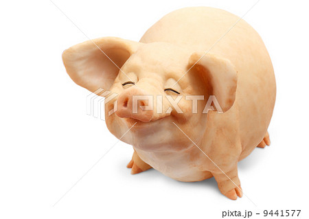 pig figurine isolated on white background 9441577