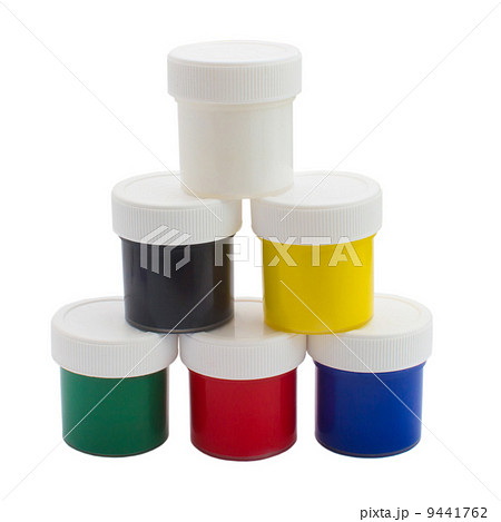 color oil paint banks bottles isolated on white background clipp 9441762