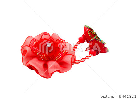 red ornament hairpin isolated on white background clipping path 9441821