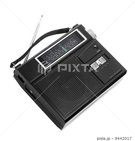 vintage black radio to listen to isolated station waves 9442017