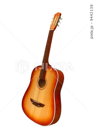acoustic guitar brown isolated white background (clipping path) acoustic guitar brown isolated white background (clipping path) 9442139