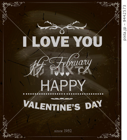 Happy Valentine's Day Design. Blackboard  9442573