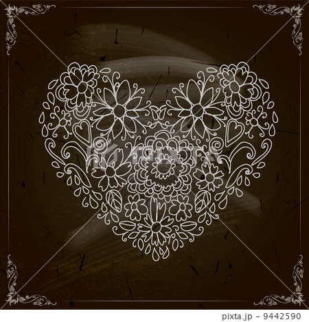 Happy Valentine's Day Design. Blackboard  9442590