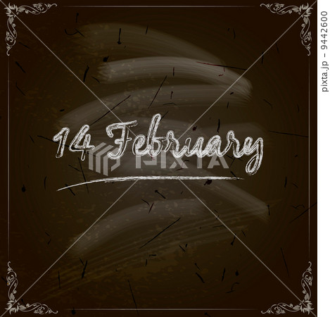 Happy Valentine's Day Design. Blackboard  9442600