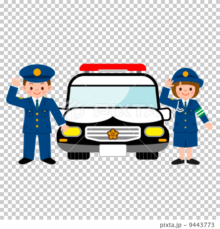 打扮警車和警察的孩子 打扮警車和警察的孩子 9443773