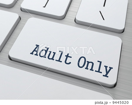 Adult Only Button on White Computer Keyboard. Adult Only Button on White Computer Keyboard. 9445020