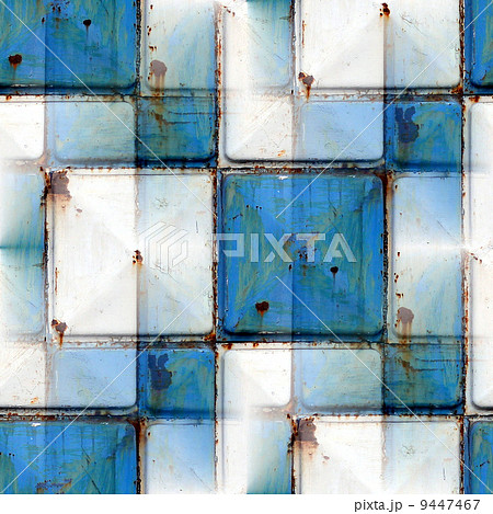 seamless background with blue iron rust square texture seamless background with blue iron rust square texture 9447467