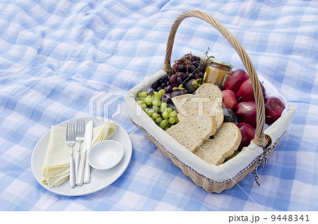 Pic-nic basket with fruit Pic-nic basket with fruit 9448341