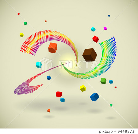 80s styled flying cubes 80s styled flying cubes 9449573