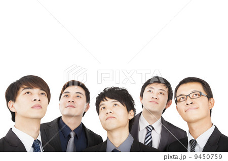 successful business people looking up successful business people looking up 9450759