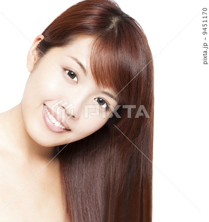 Close up portrait of beautiful asian woman's face and hair Close up portrait of beautiful asian woman's face and hair 9451170