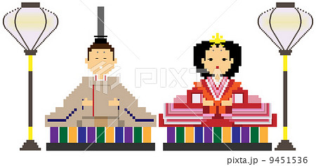 お内裏様とお雛様_ぼんぼり付き 9451536