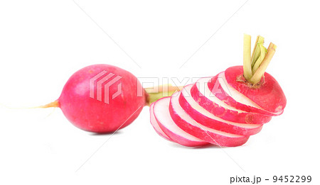 Fresh sliced radish and whole. Fresh sliced radish and whole. 9452299
