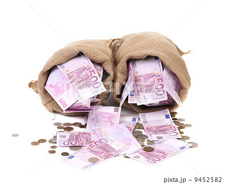 Two full sack with money. Two full sack with money. 9452582