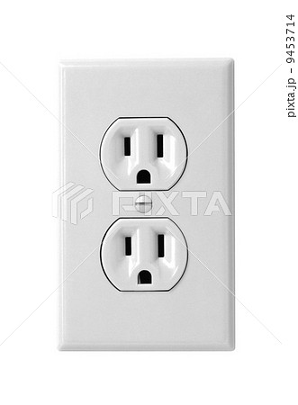 white electric wall outlet receptacle 9453714