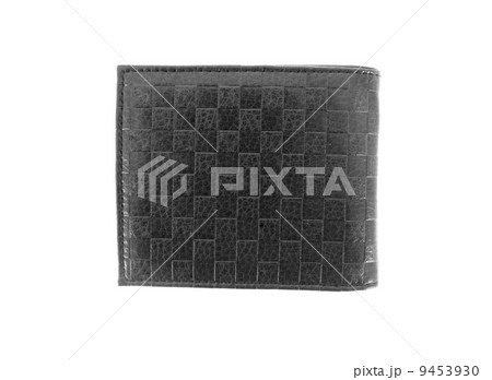 Black leather wallet isolated on a white background 9453930