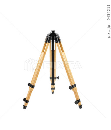 wooden tripod on a white background 9454211