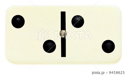 one domino tile on isolated on white one domino tile on isolated on white 9458625