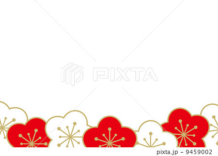 Japanese Style Background Photo Frame Stock Illustration