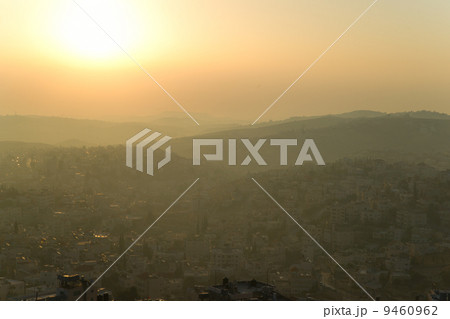 Sunrise fog in Bethlehem, Palestine, Israel Sunrise fog in Bethlehem, Palestine, Israel 9460962