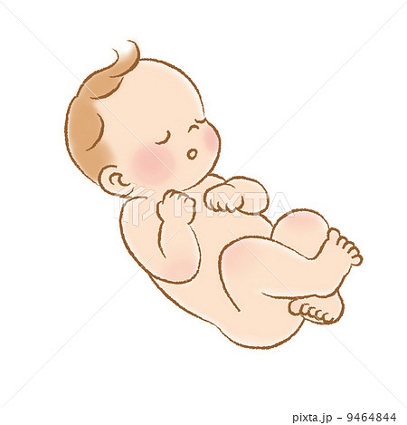 寝ている赤ちゃん カラーのイラスト素材 9464844 Pixta