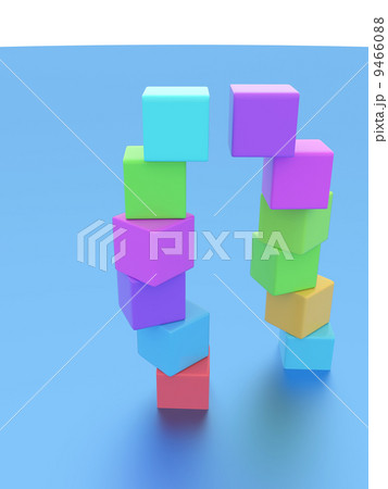 積みあがったブロックのイメージのイラスト素材