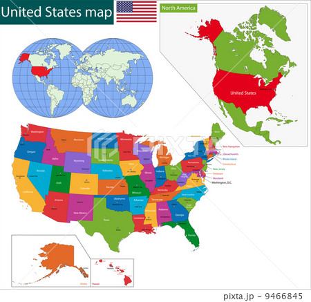 Colorful USA map 9466845