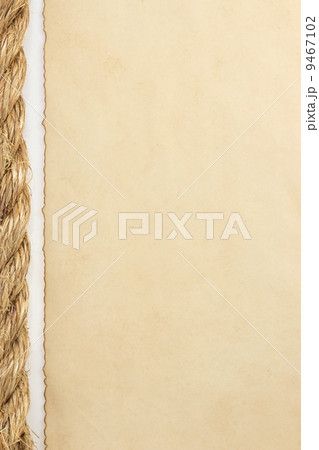 ropes and old paper on white 9467102