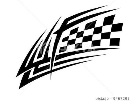 Racing tattoo in tribal style 9467295